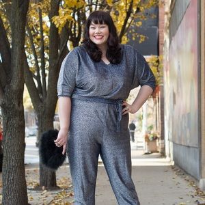ellos Pants - Sparkly Silver Jumpsuit ellos Pants - Sparkly Silver Jumpsuit